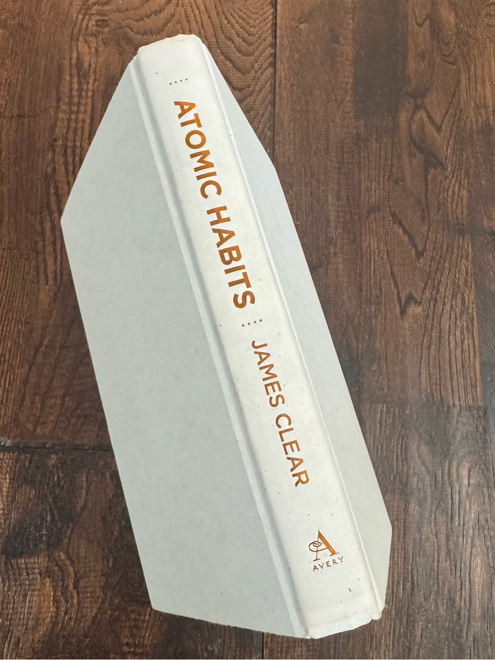 Atomic Habits Hardcover Book by James Clear - White with Gold Lettering
